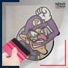 stickers sous film transfert Super Mario - Cadre Waluigi