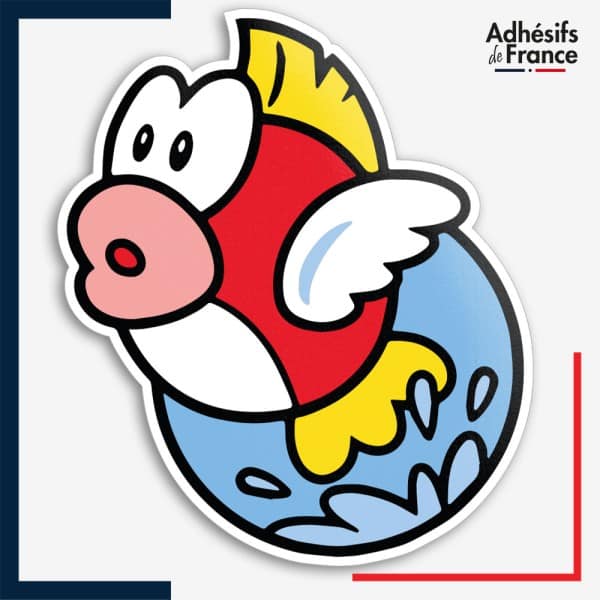 Sticker Super Mario - Cadre Cheep Cheep