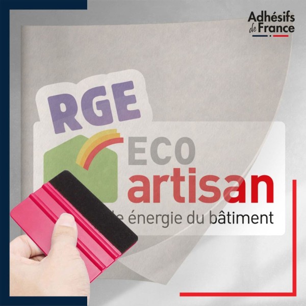 sticker sous film transfert logo RGE Eco artisan