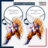 sticker sur plaque aluminium dibond ou panneau PVC Dragon Ball - Goku Super Saiyan 3 Kamehameha