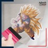 stickers sous film transfert Dragon ball - Goku Super Saiyan 3 Kamehameha