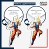 sticker sur plaque aluminium dibond ou panneau PVC Dragon Ball - Goku SSJ Super Genkidama