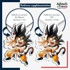 sticker sur plaque aluminium dibond ou panneau PVC Dragon Ball - Goku enfant Kamehameha