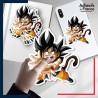 autocollant petit format Dragon ball - Goku enfant Kamehameha