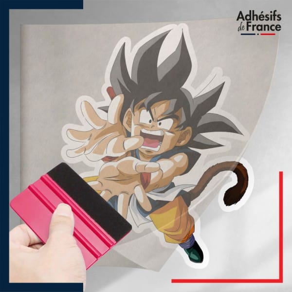 stickers sous film transfert Dragon ball - Goku enfant Kamehameha