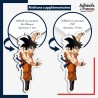 sticker sur plaque aluminium dibond ou panneau PVC Dragon Ball - Goku vs Thalès