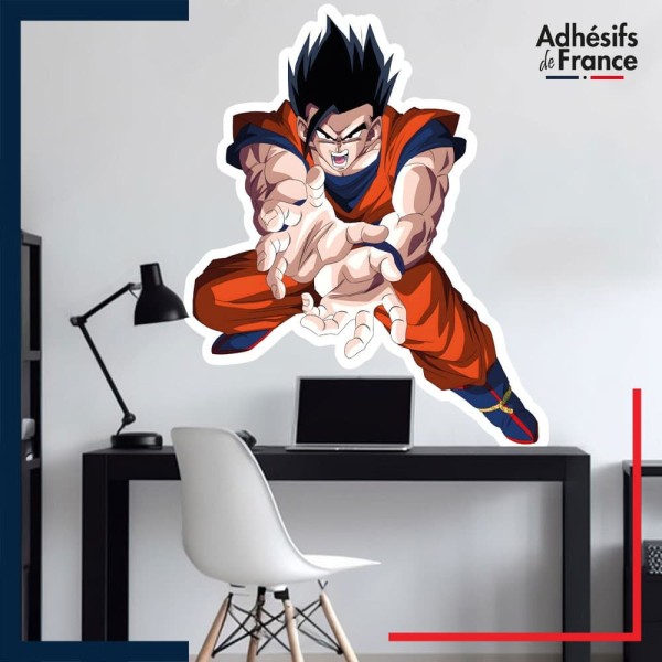 Adhésif grand format Dragon ball - Gohan ultime Kamehameha