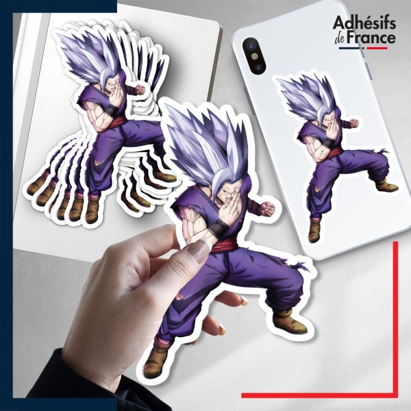 autocollant petit format Dragon ball - Gohan Beast