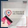 sticker sous film transfert logo Label fabriqué en France format paysage