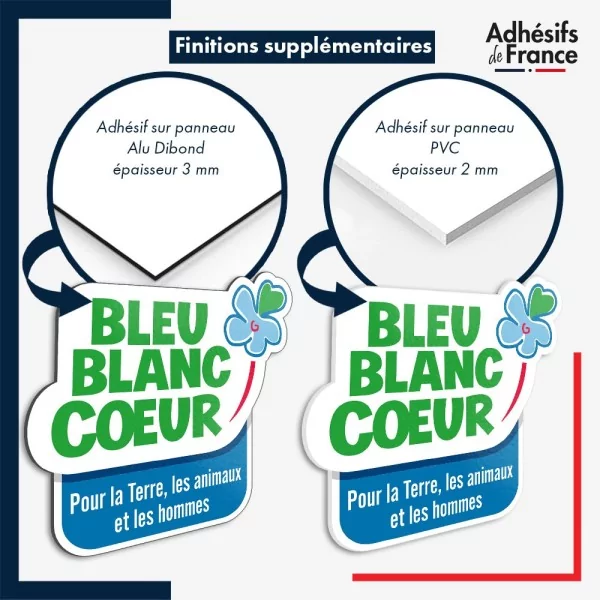 plaque pvc ou aluminium logo Label AB Agriculture biologique avec eurofeuille