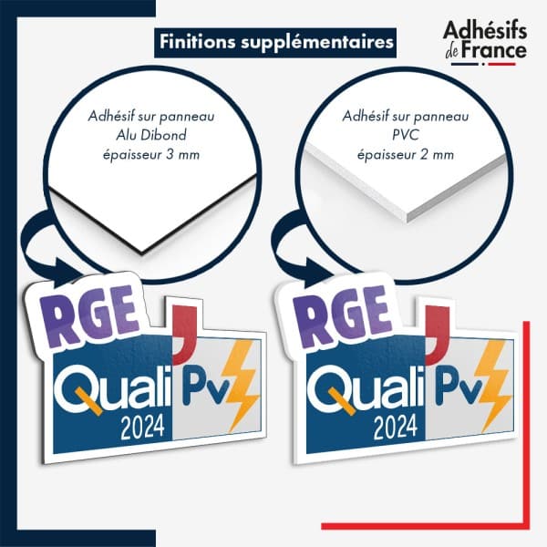 plaque pvc ou aluminium logo RGE QualiPv