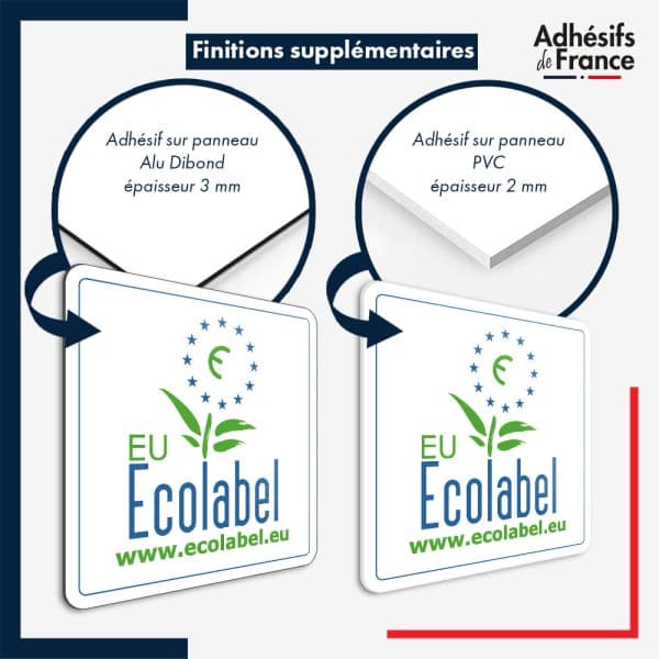 plaque pvc ou aluminium logo Label EU Ecolabel