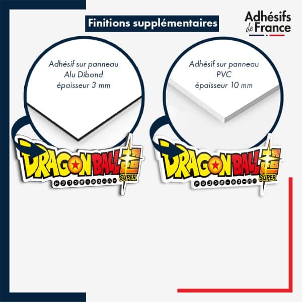 sticker sur plaque aluminium dibond ou panneau PVC Dragon Ball - Logo Dragon Ball Super