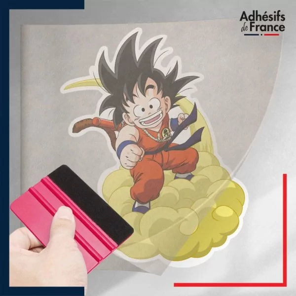 stickers sous film transfert Dragon ball - Goku enfant Kinto-un (nuage magique)