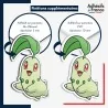 sticker sur plaque aluminium dibond ou panneau PVC Sticker Pokémon Germignon