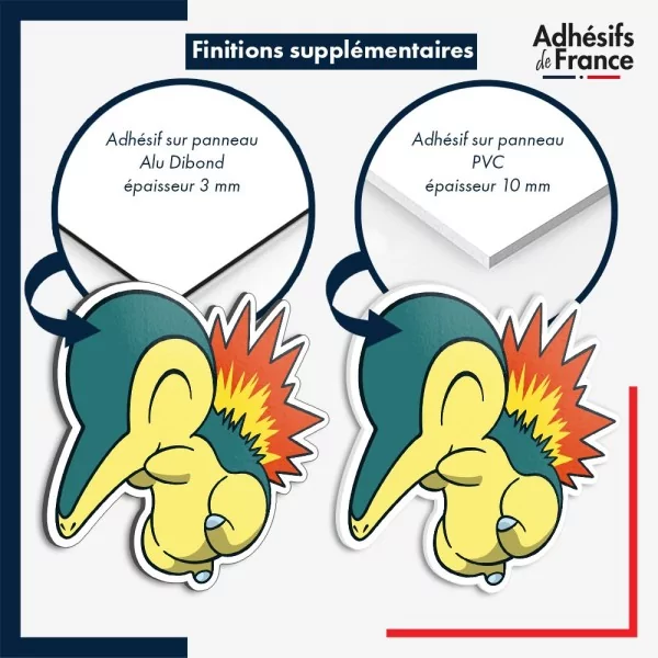 sticker sur plaque aluminium dibond ou panneau PVC Sticker Pokémon Héricendre