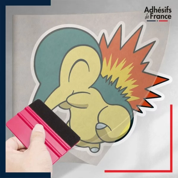 stickers sous film transfert Pokémon Héricendre