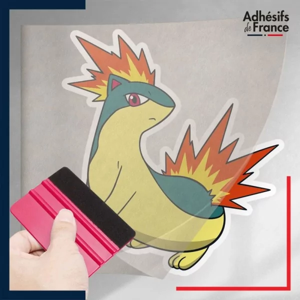 stickers sous film transfert Pokémon Feurisson