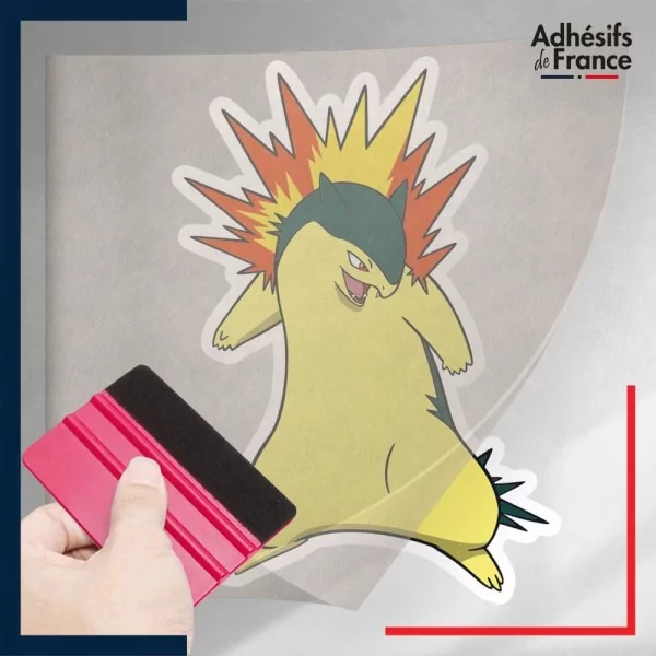 stickers sous film transfert Pokémon Typhlosion