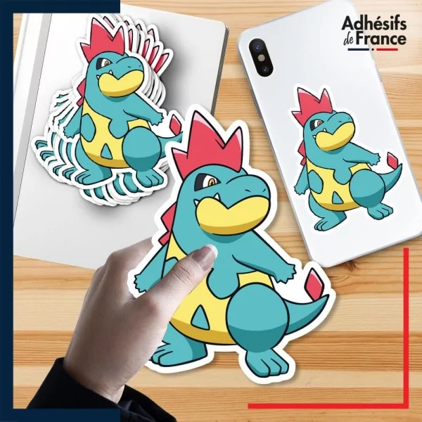 autocollant petit format Pokémon Crocrodil