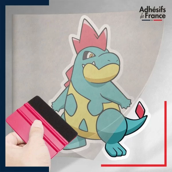 stickers sous film transfert Pokémon Crocrodil
