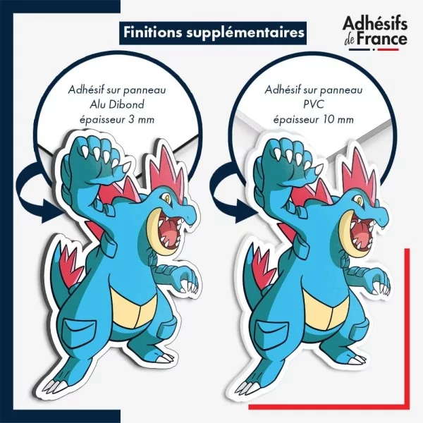 sticker sur plaque aluminium dibond ou panneau PVC Sticker Pokémon Aligatueur
