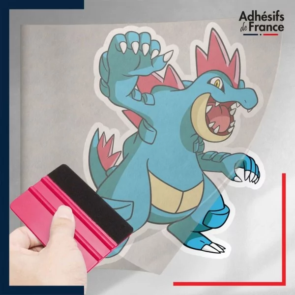 stickers sous film transfert Pokémon Aligatueur