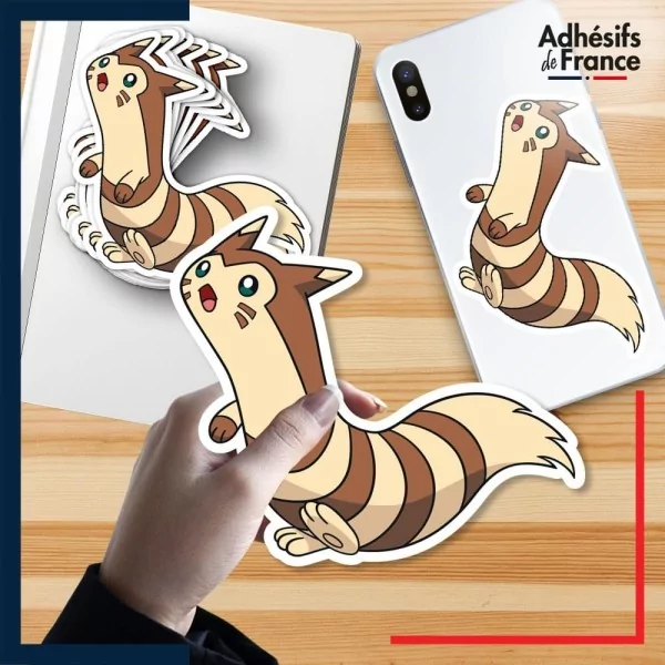 autocollant petit format Pokémon Fouinar