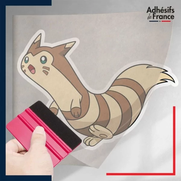 stickers sous film transfert Pokémon Fouinar