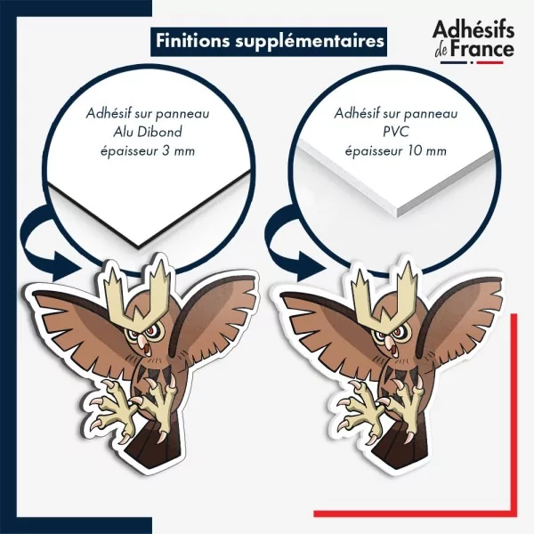 sticker sur plaque aluminium dibond ou panneau PVC Sticker Pokémon Noarfang