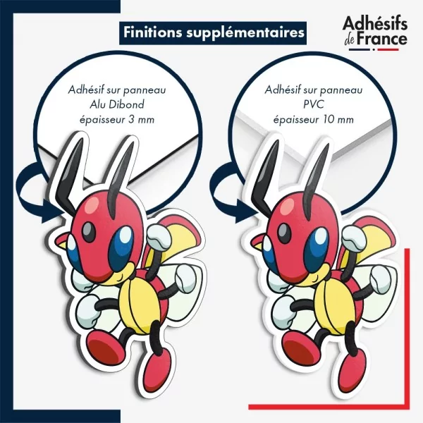sticker sur plaque aluminium dibond ou panneau PVC Sticker Pokémon Coxyclaque