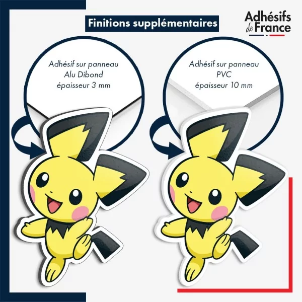 sticker sur plaque aluminium dibond ou panneau PVC Sticker Pokémon Pichu