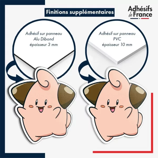 sticker sur plaque aluminium dibond ou panneau PVC Sticker Pokémon Mélo