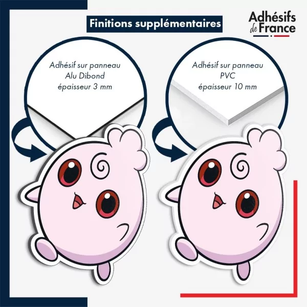 sticker sur plaque aluminium dibond ou panneau PVC Sticker Pokémon Toudoudou