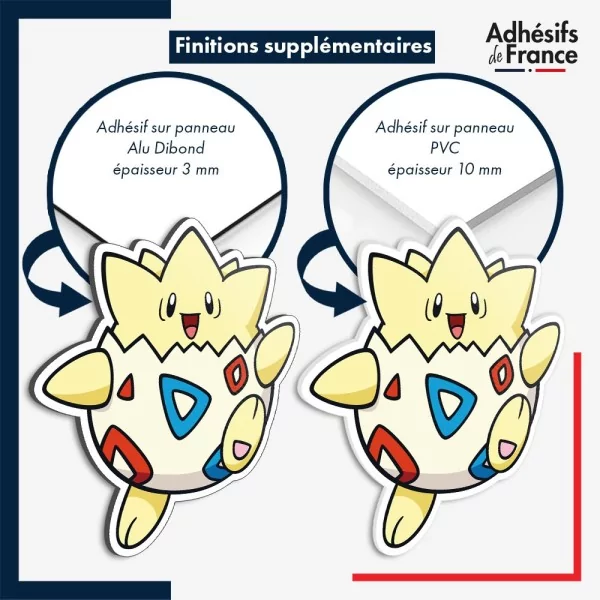 sticker sur plaque aluminium dibond ou panneau PVC Sticker Pokémon Togepi