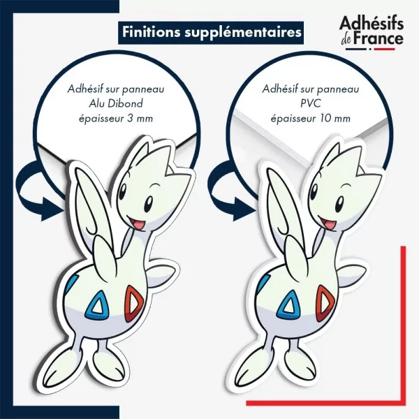 sticker sur plaque aluminium dibond ou panneau PVC Sticker Pokémon Togetic