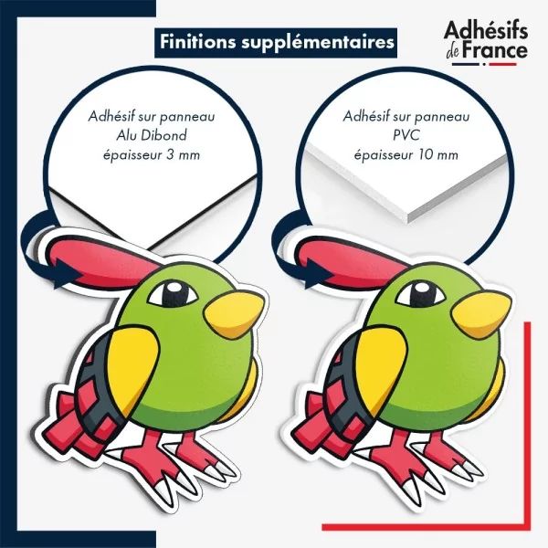 sticker sur plaque aluminium dibond ou panneau PVC Sticker Pokémon Natu