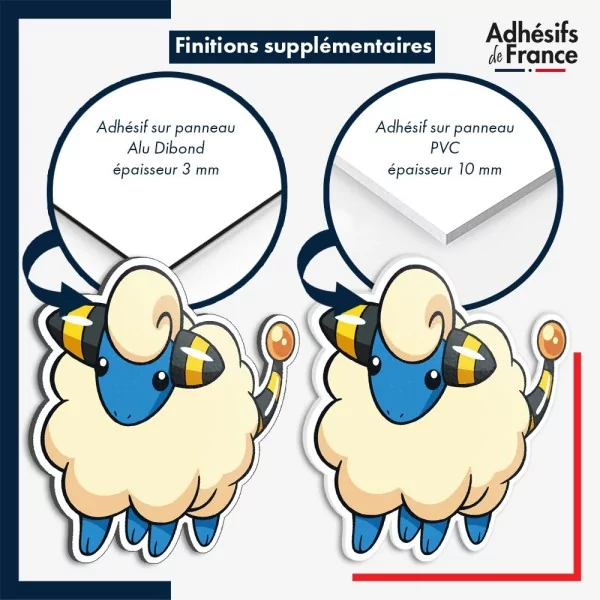 sticker sur plaque aluminium dibond ou panneau PVC Sticker Pokémon Wattouat