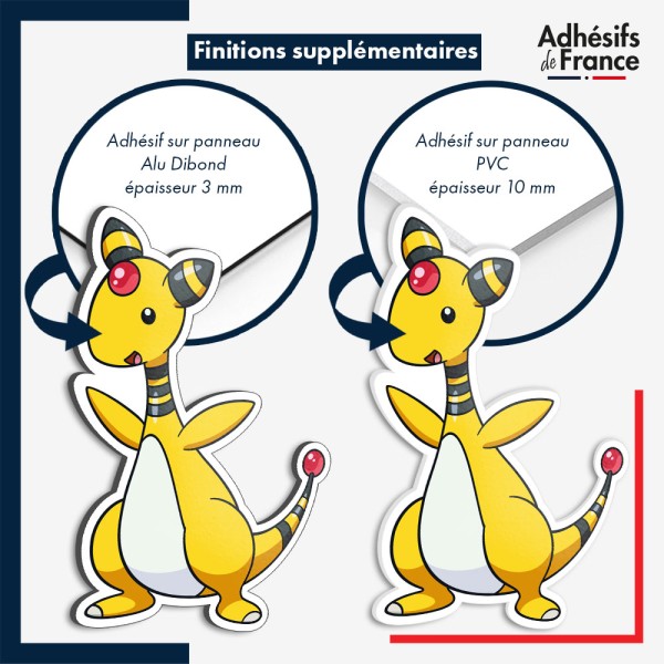 sticker sur plaque aluminium dibond ou panneau PVC Sticker Pokémon Pharamp