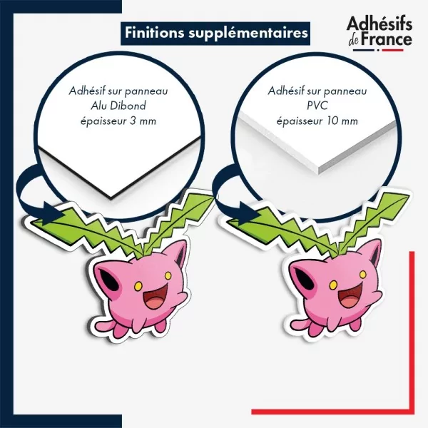 sticker sur plaque aluminium dibond ou panneau PVC Sticker Pokémon Granivol
