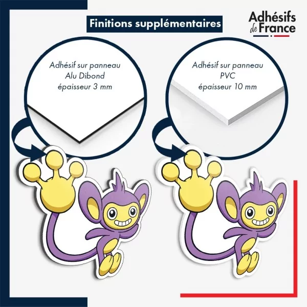 sticker sur plaque aluminium dibond ou panneau PVC Sticker Pokémon Capumain