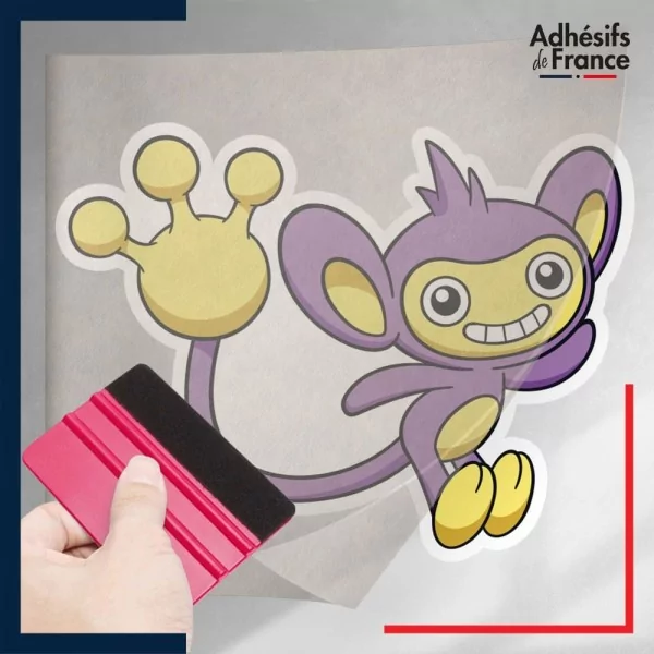 stickers sous film transfert Pokémon Capumain