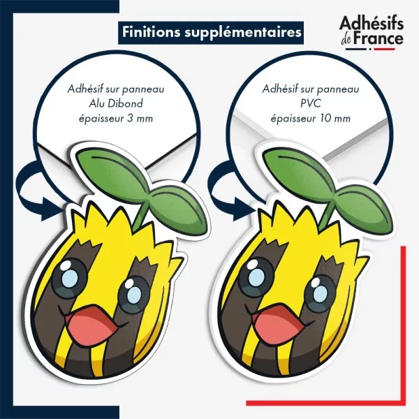 sticker sur plaque aluminium dibond ou panneau PVC Sticker Pokémon Tournegrin
