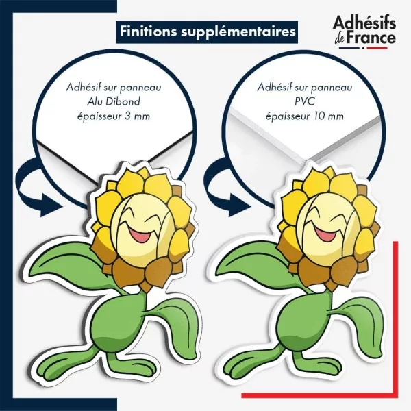 sticker sur plaque aluminium dibond ou panneau PVC Sticker Pokémon Heliatronc