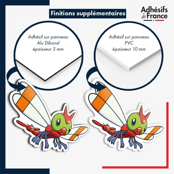 sticker sur plaque aluminium dibond ou panneau PVC Sticker Pokémon Yanma