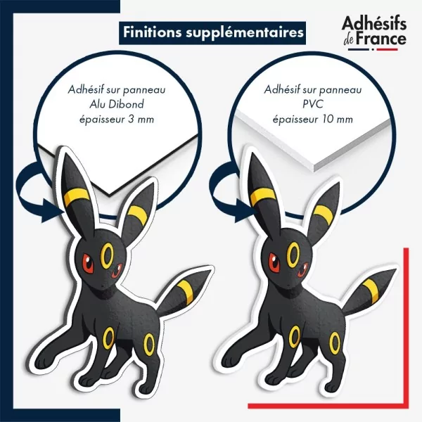 sticker sur plaque aluminium dibond ou panneau PVC Sticker Pokémon Noctali