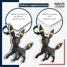 sticker sur plaque aluminium dibond ou panneau PVC Sticker Pokémon Noctali