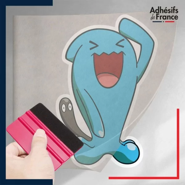 stickers sous film transfert Pokémon Qulbutoke