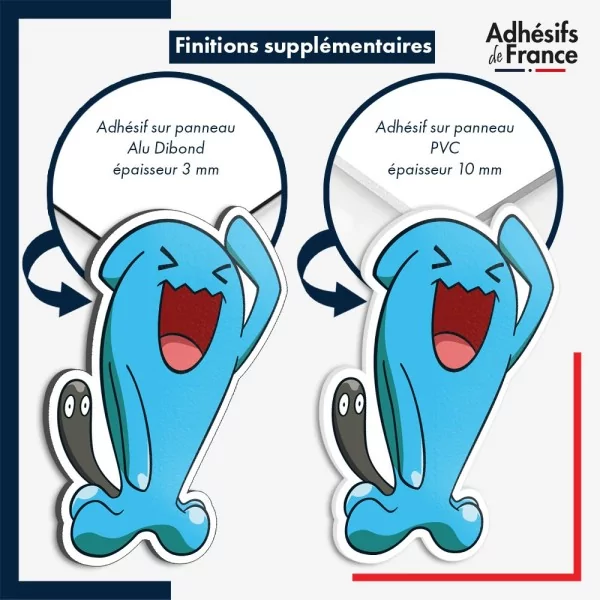 sticker sur plaque aluminium dibond ou panneau PVC Sticker Pokémon Qulbutoke