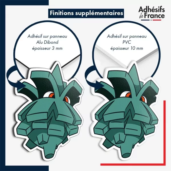 sticker sur plaque aluminium dibond ou panneau PVC Sticker Pokémon Pomdepik